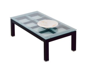 Rectangular Coffee Table With Decorative Storage